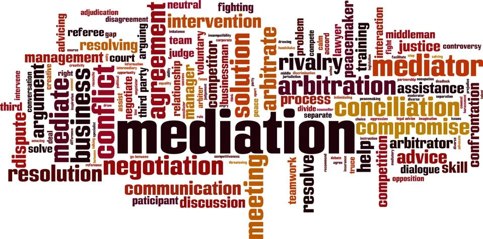 Mediation word cloud Stock Illustration