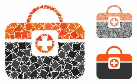 Medic case Mosaic Icon of Bumpy Elements Stock-Illustration