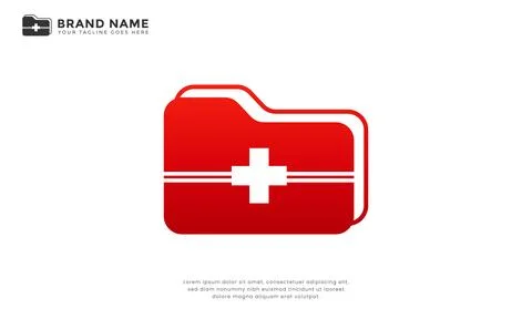 Medic file logo Stock Illustration