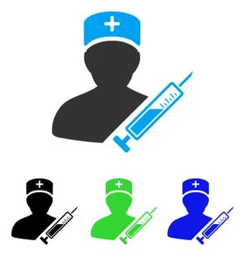 Medic Flat Icon Stock Illustration