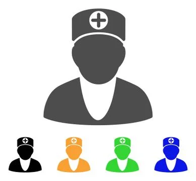 Medic Flat Icon Stock Illustration