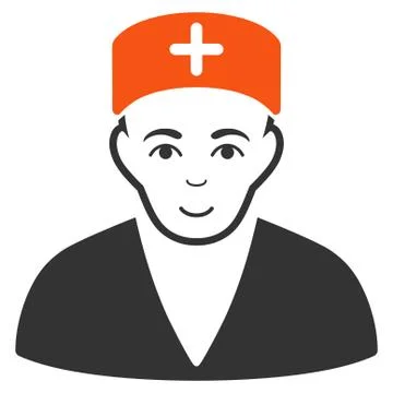 Medic Flat Icon Illustrazione stock