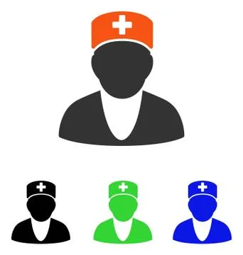 Medic Flat Vector Icon Illustrazione stock