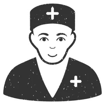 Medic Grainy Texture Icon Illustrazione stock