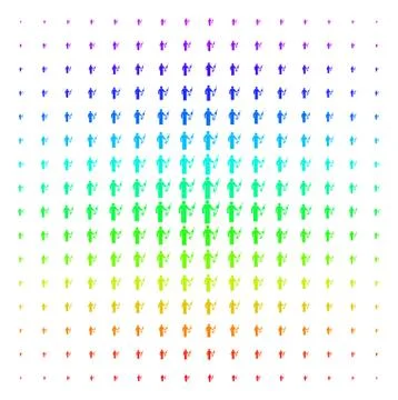 Medic Icon halftone Spectrum pattern Stock Illustration