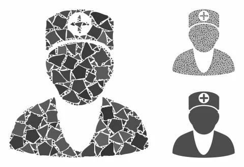 Medic Mosaic Icon of Bumpy Elements Illustrazione stock