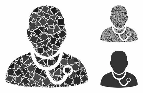 Medic Mosaic Icon of Tuberous Elements Illustrazione stock