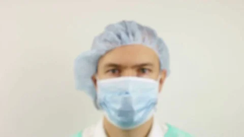 Medic Preparing for Surgery Stock Footage 105055872