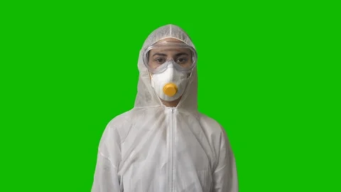 Medic in Protective Suite Stock Footage 127109774