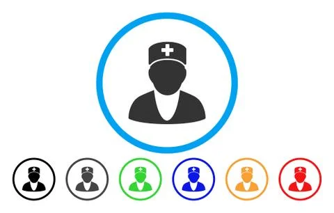 Medic Rounded Vector Icon Stock Illustration