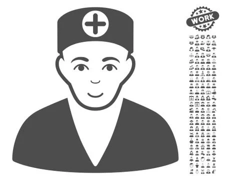 Medic Vector Icon With Bonus Stock Illustration