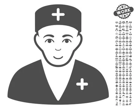 Medic Vector Icon With Bonus Stock Illustration