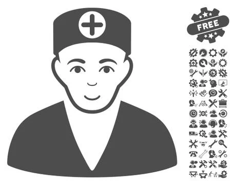 Medic Vector Icon With Tools Bonus Stock Illustration