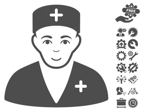 Medic Vector Icon With Tools Bonus Stock Illustration