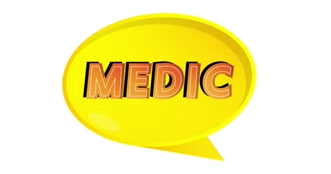 Medic word on yellow speech bubble Stock Footage 197939581