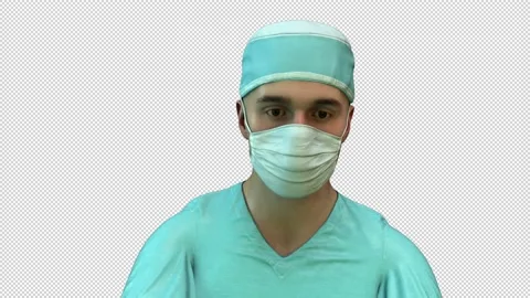 Medic At Work - 3d render looped with alpha channel. Stock Footage 167608464