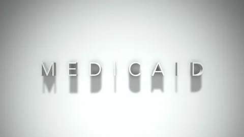 Medicaid 3D title animation with shadows on a white background Stock Footage 296514649