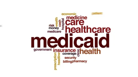 Medicaid animated word cloud, text design animation. Stock Footage 72994202