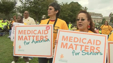Medicaid rally Stock Footage 8685298