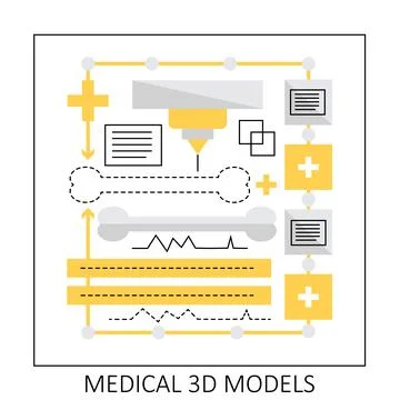 Medical 3d models Stock Illustration