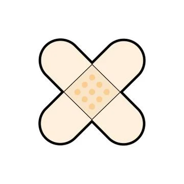 Medical Adhesive Isolated. emergency patch band. vector illustration Illustrazione stock