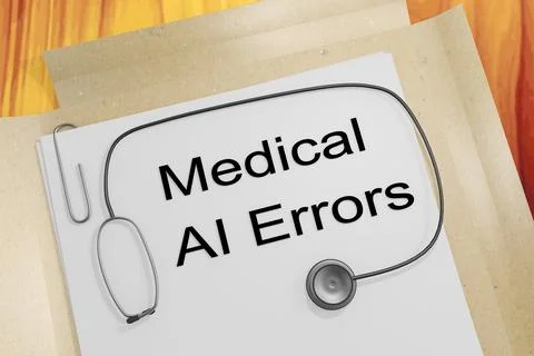 Medical AI Errors concept Stock Illustration