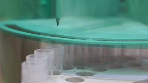 Medical analysis on an automatic mechanism. Stock Footage 141458387