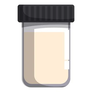 Medical analysis laboratory sample container holding light yellow liquid イラスト素材