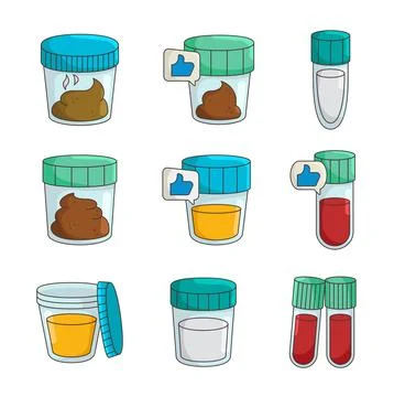Medical analysis laboratory test. Illustrazione stock