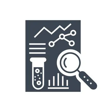 Medical analytics Related Vector Glyph Icon Stock Illustration