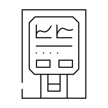 Medical analyzer line icon vector illustration Stock Illustration