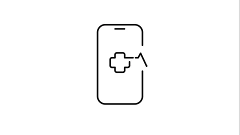 Medical application looping animation on white background Stock Footage 340273203