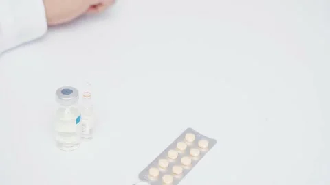 Medical application for taking medications Stock Footage 189242593