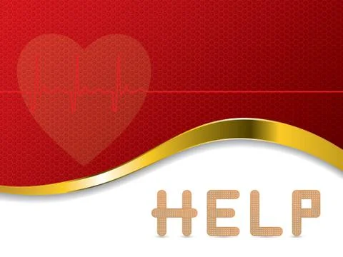 Medical background with help text Stock Illustration