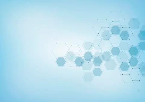 Medical background from hexagons. Geometric elements of design for modern com Illustrazione stock