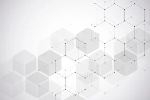 Medical background from hexagons. Geometric elements of design for modern com 库存插图
