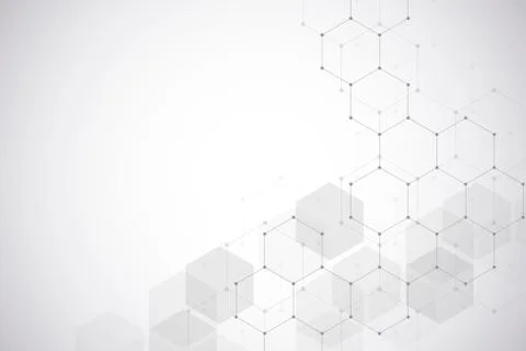 Medical background from hexagons. Geometric elements of design for modern com Stock Illustration