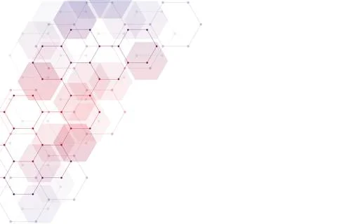 Medical background from hexagons. Geometric elements of design for modern com Stock Illustration