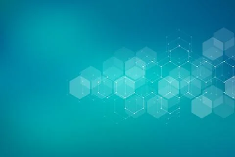 Medical background from hexagons. Geometric elements of design for modern com イラスト素材