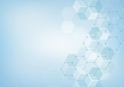 Medical background from hexagons. Geometric elements of design for modern com 库存插图