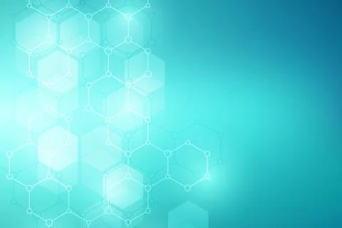 Medical background from hexagons. Geometric elements of design for modern com Illustrazione stock