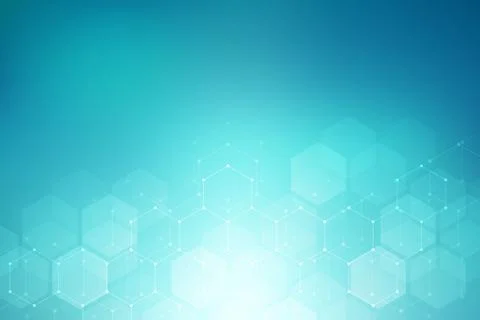 Medical background from hexagons. Geometric elements of design for modern com Stock Illustration