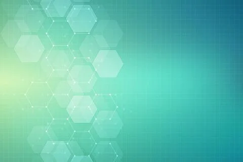 Medical background from hexagons. Geometric elements of design for modern com Stock Illustration