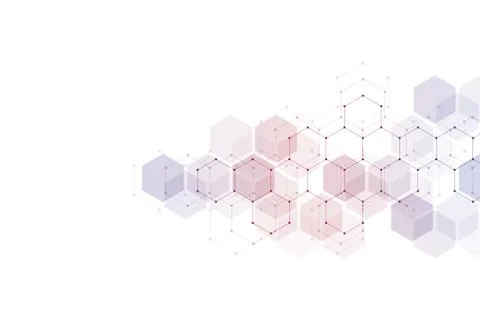 Medical background from hexagons. Geometric elements of design for modern com Stock Illustration