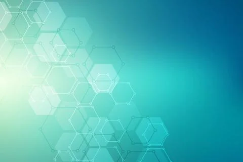 Medical background from hexagons. Geometric elements of design for modern com 스톡 일러스트