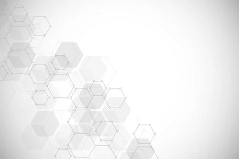 Medical background from hexagons. Geometric elements of design for modern com Stock Illustration