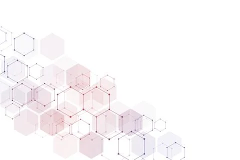 Medical background from hexagons. Geometric elements of design for modern com Stock Illustration