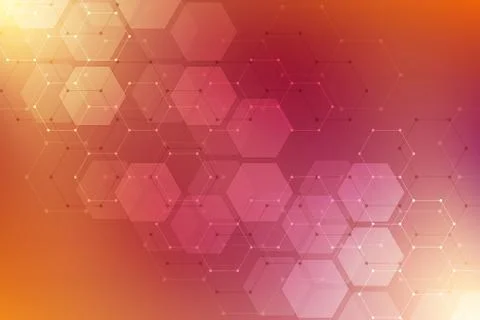Medical background from hexagons. Geometric elements of design for modern com Stock Illustration