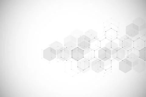 Medical background from hexagons. Geometric elements of design for modern com Stock Illustration