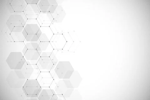 Medical background from hexagons. Geometric elements of design for modern com Stock Illustration